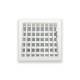 Bocchetta Aria cm20x20 regolabile Bianca con Adattatore D.60 per Caminetti