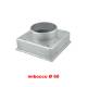 Bocchetta Aria cm20x20 regolabile Bianca con Adattatore D.60 per Caminetti