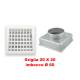 Bocchetta Aria cm20x20 regolabile Bianca con Adattatore D.60 per Caminetti