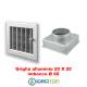 Bocchetta Aria cm20x20 regolabile Alluminio con Adattatore D.60 per Caminetti