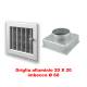 Bocchetta Aria cm20x20 regolabile Alluminio con Adattatore D.60 per Caminetti