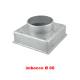 Bocchetta Aria cm20x20 regolabile Alluminio con Adattatore D.60 per Caminetti