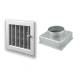 Bocchetta Aria cm20x20 regolabile Alluminio con Adattatore D.60 per Caminetti