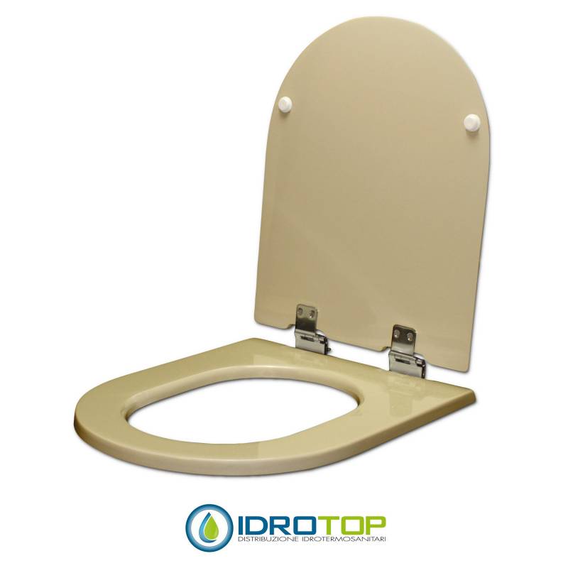 Copriwater Keramag COURREGE SOSPESO CHAMPAGNE Sedile Wc Coprivaso Asse