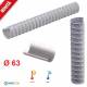 Tubo Flessibile diam.63 mm EOLO Termoresistente TESSUTO e PVC per Ventilazione e Condizionamento
