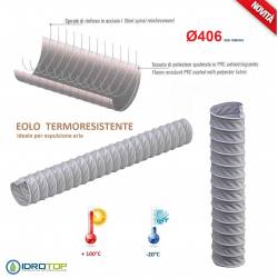 Tubo Flessibile diam.406 mm EOLO Termoresistente TESSUTO e PVC per Ventilazione e Condizionamento