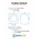 Copriwater per IDEAL STANDARD ALA AVVOLGENTE TERMOINDURENTE BIANCO cerniera inox