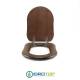 Copriwater per G.S.I OLD ANTEA Colore NOCE MASSELLO Cerniera cromo-Sedile-Asse Wc