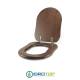 Copriwater per G.S.I OLD ANTEA Colore NOCE MASSELLO Cerniera cromo-Sedile-Asse Wc