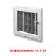 Bocchetta Aria cm20x20 regolabile Alluminio con Adattatore D.80 per Caminetti