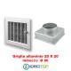Bocchetta Aria cm20x20 regolabile Alluminio con Adattatore D.80 per Caminetti