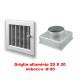 Bocchetta Aria cm20x20 regolabile Alluminio con Adattatore D.80 per Caminetti
