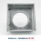 Bocchetta Aria cm20x20 regolabile Bianca con Adattatore D.120 per Caminetti