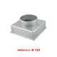 Bocchetta Aria cm20x20 regolabile Alluminio con Adattatore D.120 per Caminetti