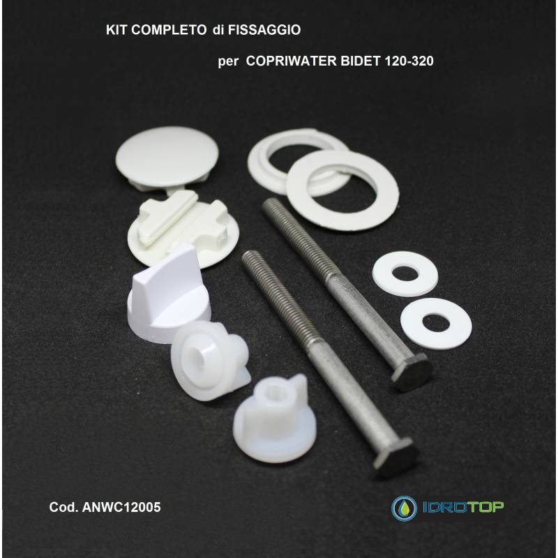 KIT COMPLETO DI FISSAGGIO RICAMBIO copriwater bidet x articolo 120-320 ORIGINALE