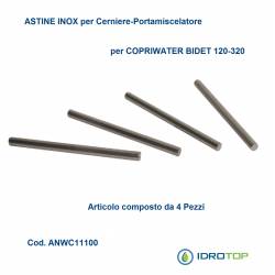 ASTINE INOX (4 pz.) per portamix copriwater bidet x articolo 120-320  Idrotop
