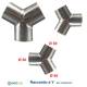 Raccordo a Y diam. 80 mm.Distributore per Aria Calda, Fredda e Ventilazione