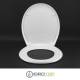 Copriwater Hatria ERIKA PRO ORIGINALE BIANCO cerniera inox normale o rallentata soft close Sedile-Asse Wc
