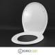 Copriwater Hatria ERIKA PRO ORIGINALE BIANCO cerniera inox normale o rallentata soft close Sedile-Asse Wc