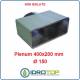 Plenum per Bocchette 400x200mm d.150 x NOVA A- in Lamiera Zincata