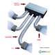 Plenum per bocchette 400x100mm d.100 x NOVA A in lamiera Zincata