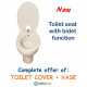 Toilet-seat cover with bidet seat 320 provided with toilet pot made of ceramic on the floor - perfect compatibility