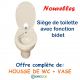 Tapis WC bidet 320 avec pot WC en céramique sur le sol - compatibilité parfaite