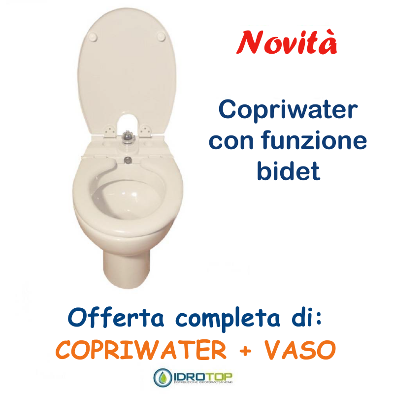 Copriwater Bidet 320 completo di Vaso in Ceramica a Pavimento-Perfetta Compatibilità.