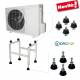 Staffa a Pavimento con Kit Piedini e Kit Antivibranti per Climatizzatori.Supporto Estensibile 