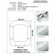 Copriwater 1930 OTTAGONALE Bianco Cerniera ORO-Duravit