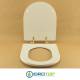Copriwater Dolomite ALPINA-QUADRARCO BIANCO Cerniera Oro-Sedile-Asse Wc