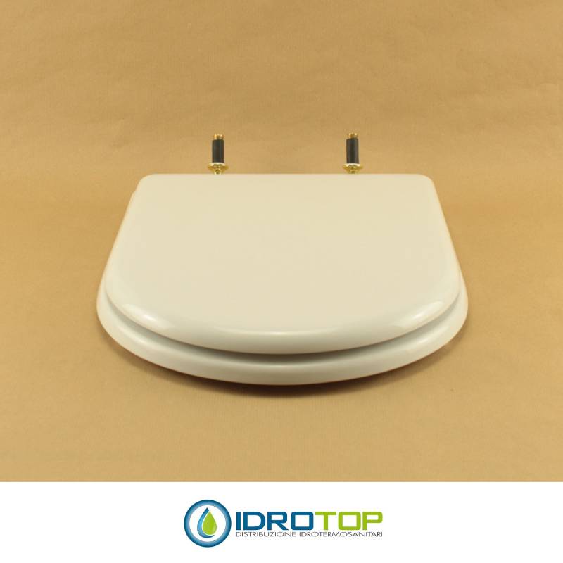 Copriwater Dolomite ALPINA-QUADRARCO BIANCO Cerniera Rallentata Soft Close Oro-Sedile-Asse Wc