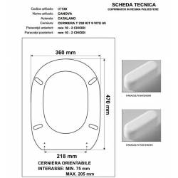 Copriwater Catalano CANOVA BIANCO  Cromo-Sedile-Asse Wc