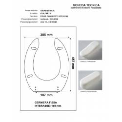 Copriwater DISABILI per MAIA DOLOMITE BIANCO cerniera cromo normale o rallentata soft close