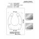 Copriwater DISABILI per COMFORT ALICE CERAMICA BIANCO cerniera cromo normale o rallentata soft close