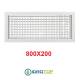 Bocchette Griglie 800X200mm BIANCA con Alette orientabili Singolarmente