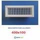 Bocchette Griglie 400X100mm BIANCA con Alette orientabili Singolarmente
