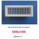 Bocchette Griglie 500X100mm BIANCA con Alette orientabili Singolarmente