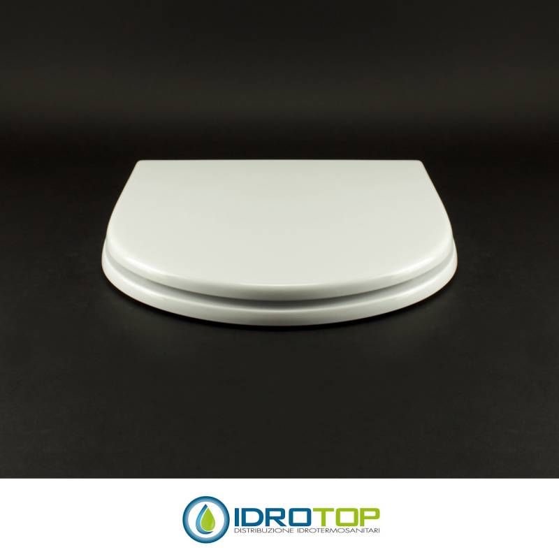 Copriwater per HATRIA DOLCEVITA come ORIGINALE BIANCO con cerniera a tubetto cromo