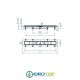 Kit canaletta doccia L 750 filo pavimento telaio acciaio inossidabile
