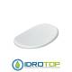 Copriwater per FLAMINIA IO SOSPESO come ORIGINALE TERMOINDURENTE BIANCO cerniera inox normale o rallentata soft close