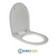 Copriwater per ESEDRA BULL SLIM come ORIGINALE TERMOINDURENTE BIANCO cerniera inox normale o rallentata soft close