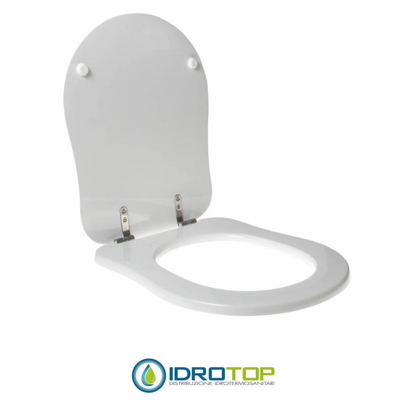 Copriwater per DOLOMITE ANTALIA cerniera inox con chiusura normale o rallentata soft close