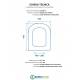 Scheda per copriwater per DOLOMITE GEMMA DUE SOSPESO cerniera inox con chiusura normale o rallentata soft close