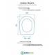 Scheda per copriwater per G.S.I. XENIA cerniera inox con chiusura normale o rallentata soft close