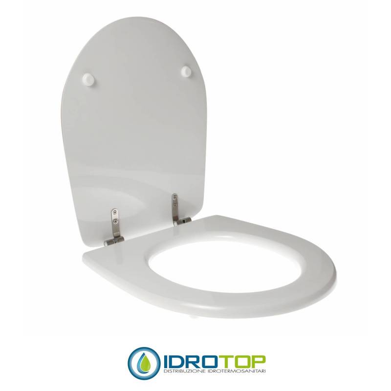 Copriwater per POZZI GINORI SIRENA cerniera inox con chiusura normale o rallentata soft close