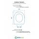 Scheda per copriwater per RAK INFINITY cerniera inox con chiusura normale o rallentata soft close
