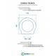 Scheda per copriwater per G.S.I. LUXOR cerniera inox con chiusura normale o rallentata soft close