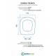 Scheda per copriwater per AZZURRA GLAZE cerniera inox con chiusura normale o rallentata soft close