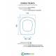 Scheda per copriwater per IDEAL STANDARD ACTIVE cerniera inox con chiusura normale o rallentata soft close